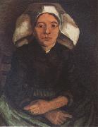 Peasant Woman,Seated,With White Cap (nn04) Vincent Van Gogh